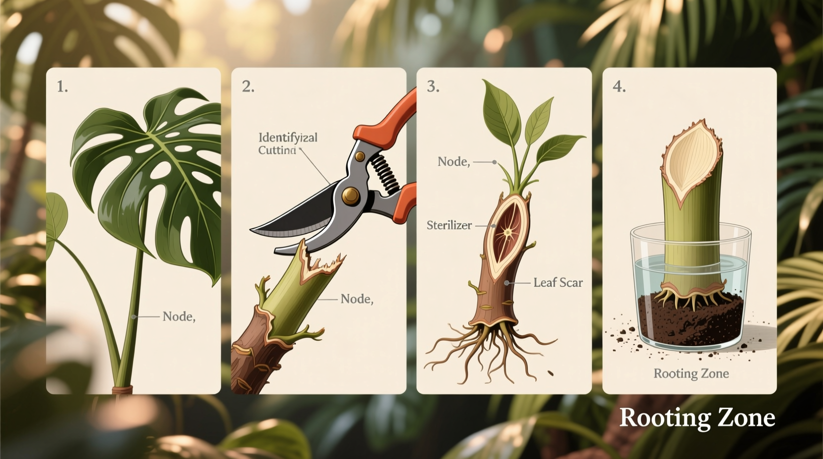 how to cut a monstera