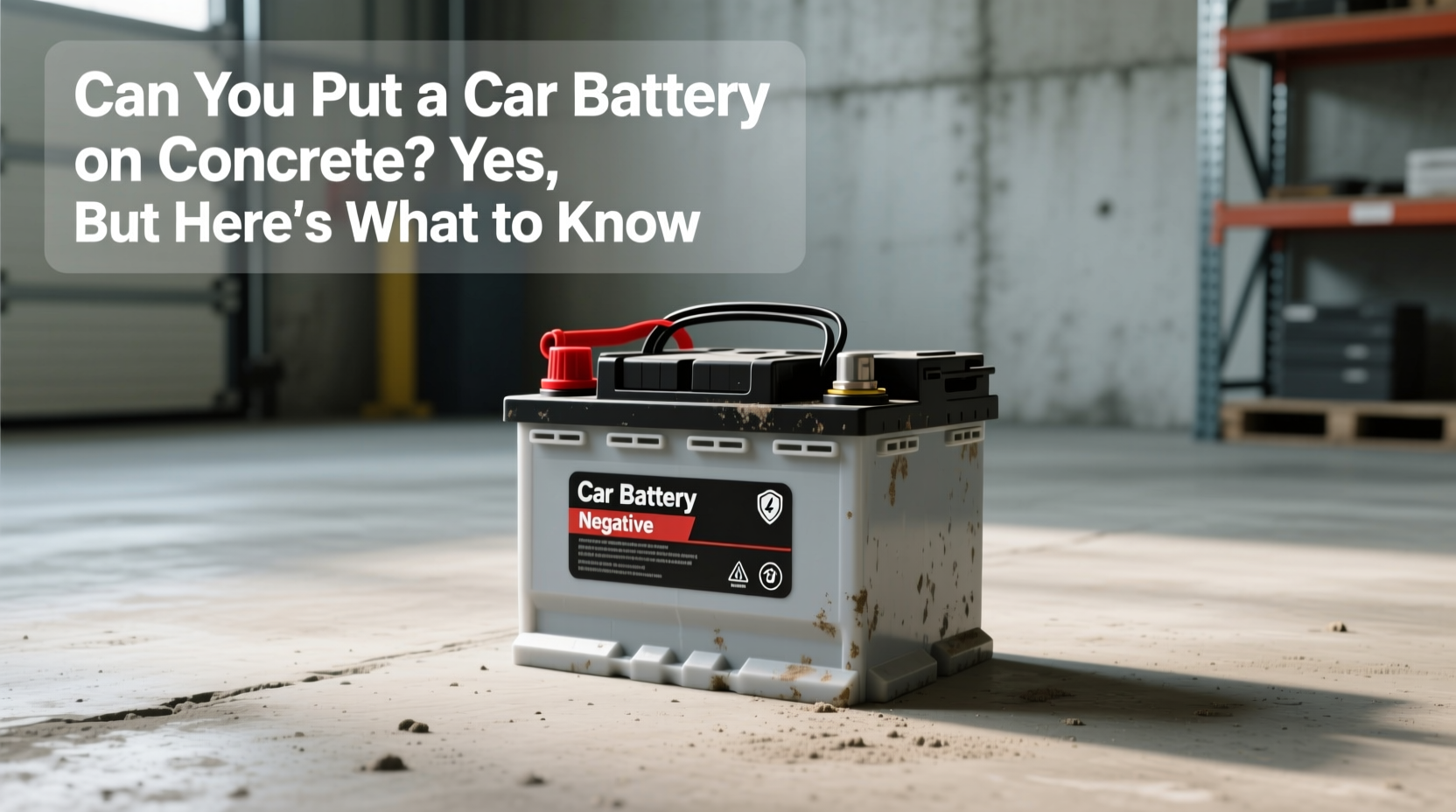 can you put a car battery on concrete