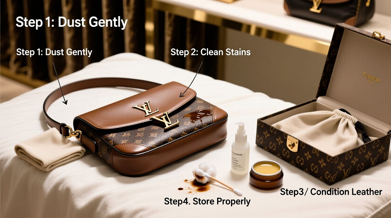 step by step guide to safely clean and preserve your designer chest bag