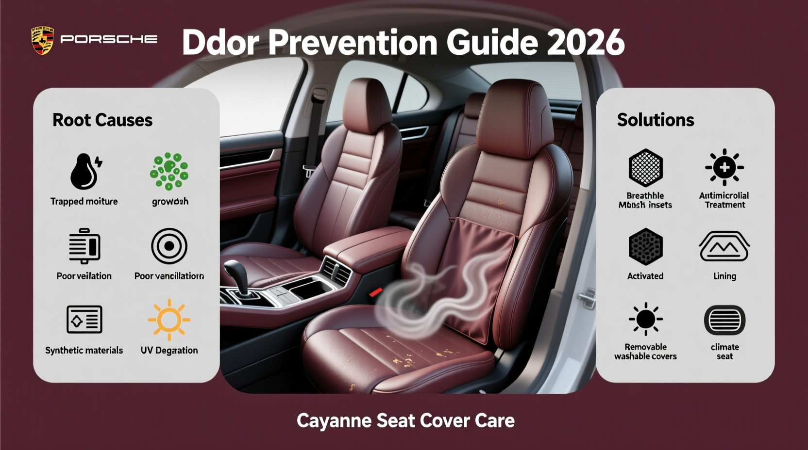 cayenne seat cover odor 2026