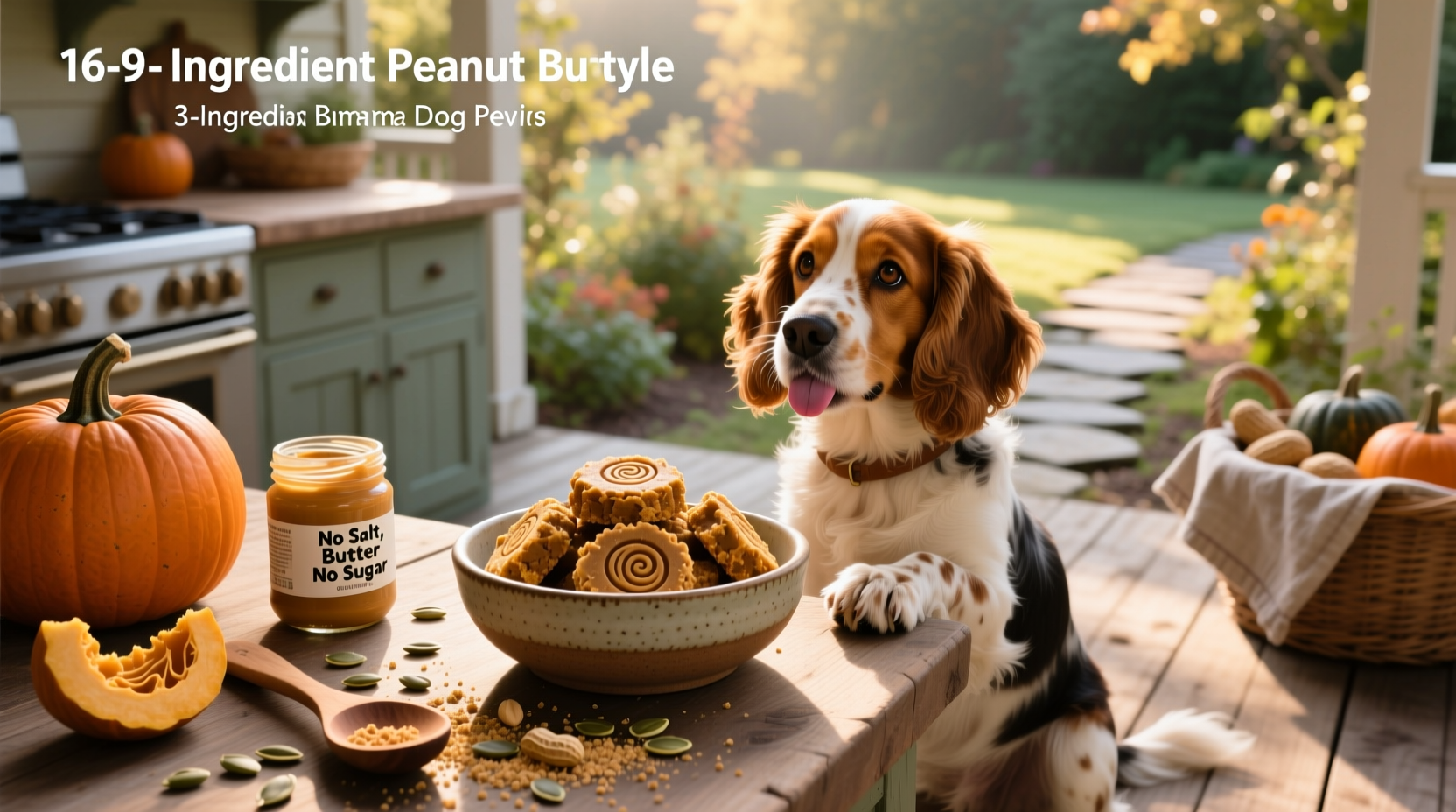 3 ingredient peanut butter pumpkin dog treats