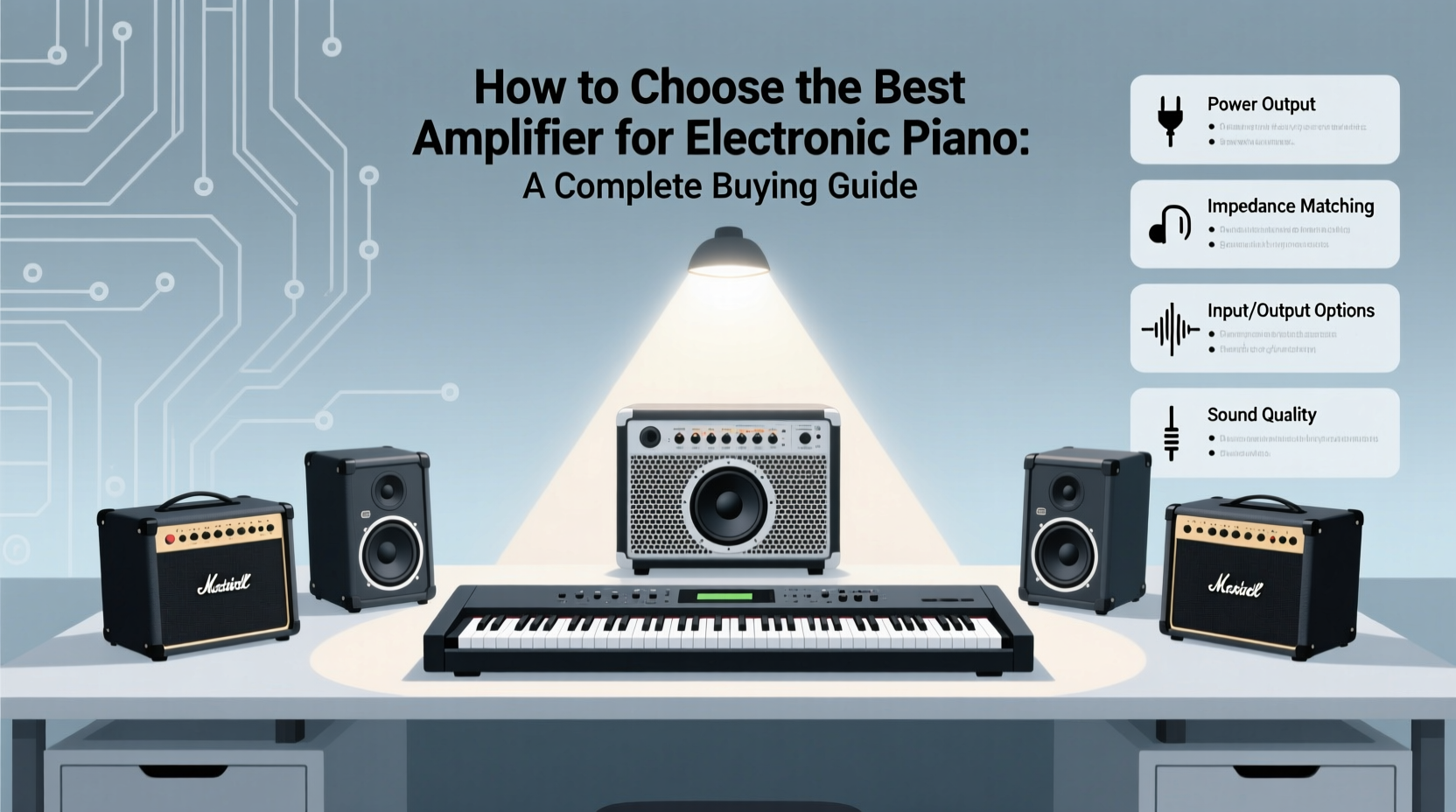 amplifier for electronic piano