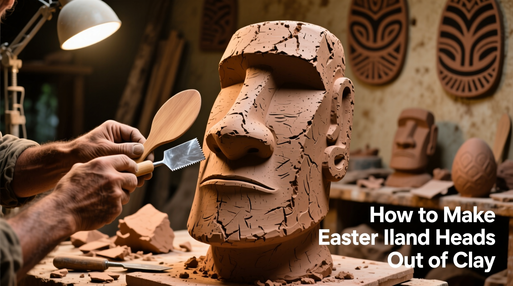 how to make easter island heads out of clay