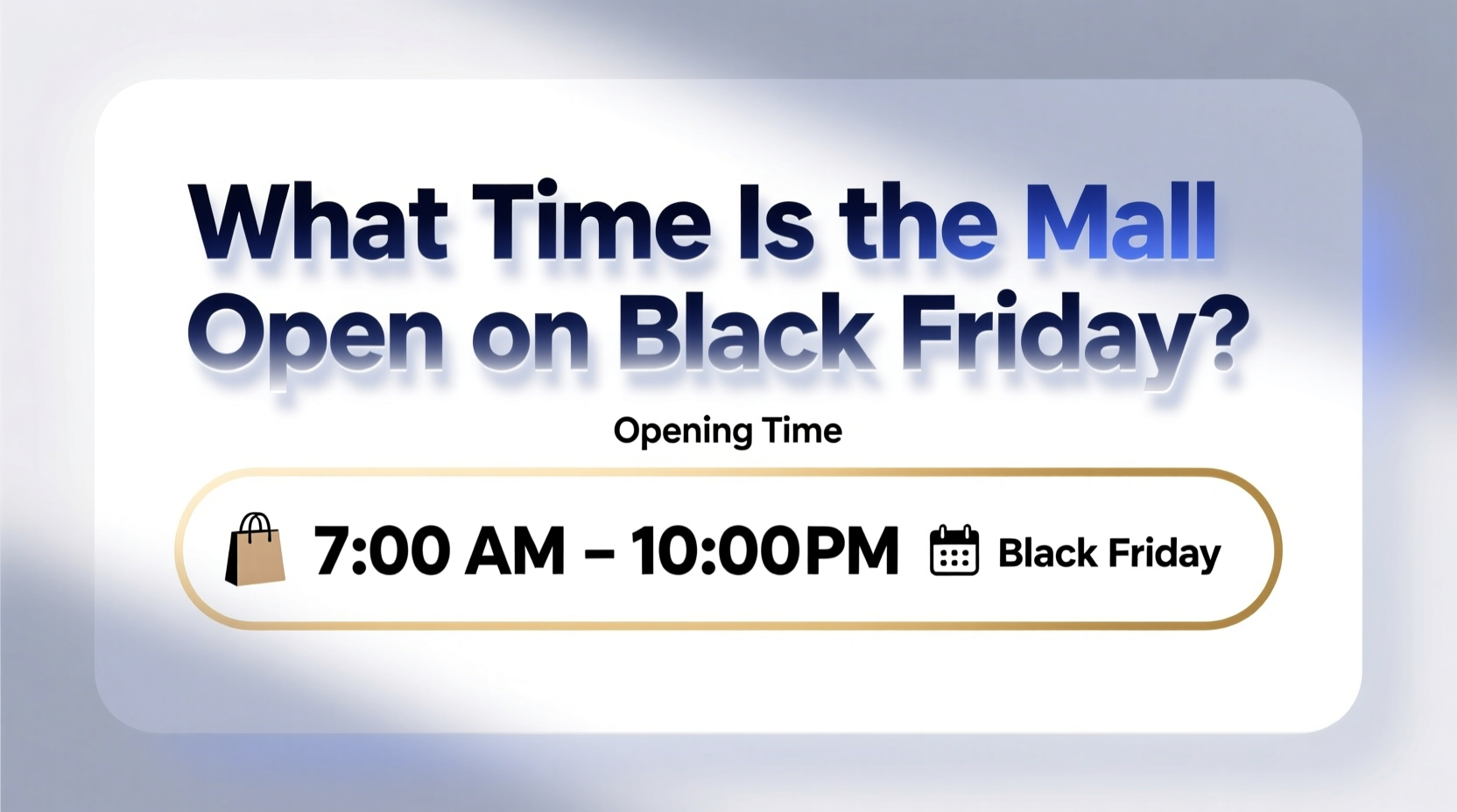 what time is the mall open on black friday