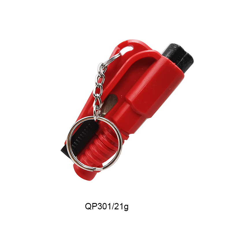 MOQ 100 Pcs Emergency Escape Hammer Mini Pocket Safety Window Glass Breaker Keychain Rescue Tool and Keychain Belt Cutting