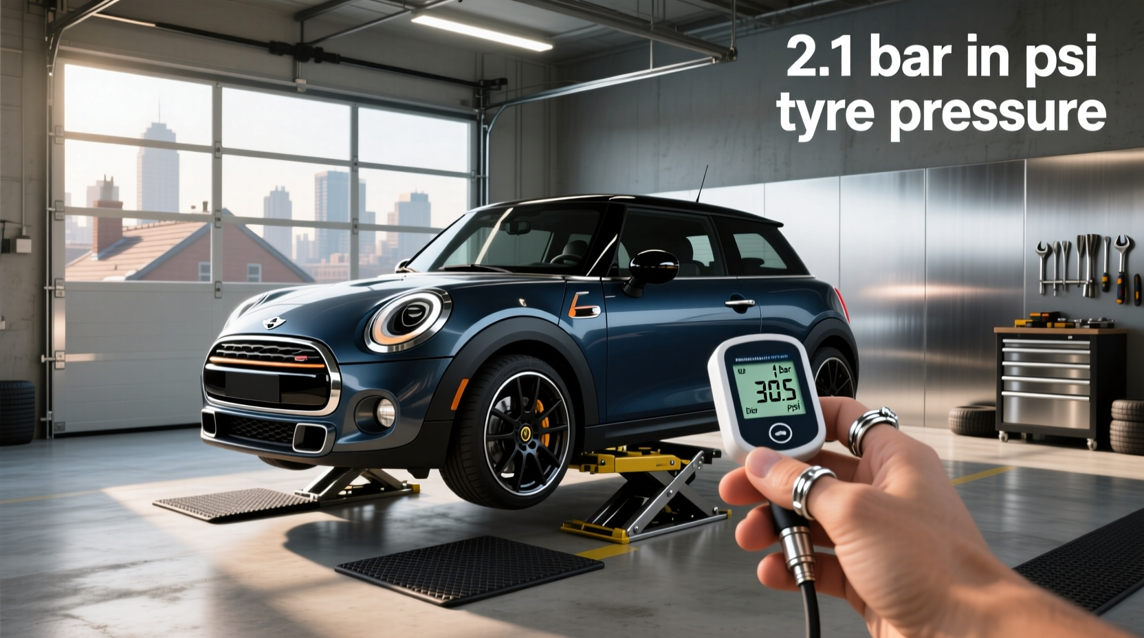 2.1 bar to psi tyre pressure conversion