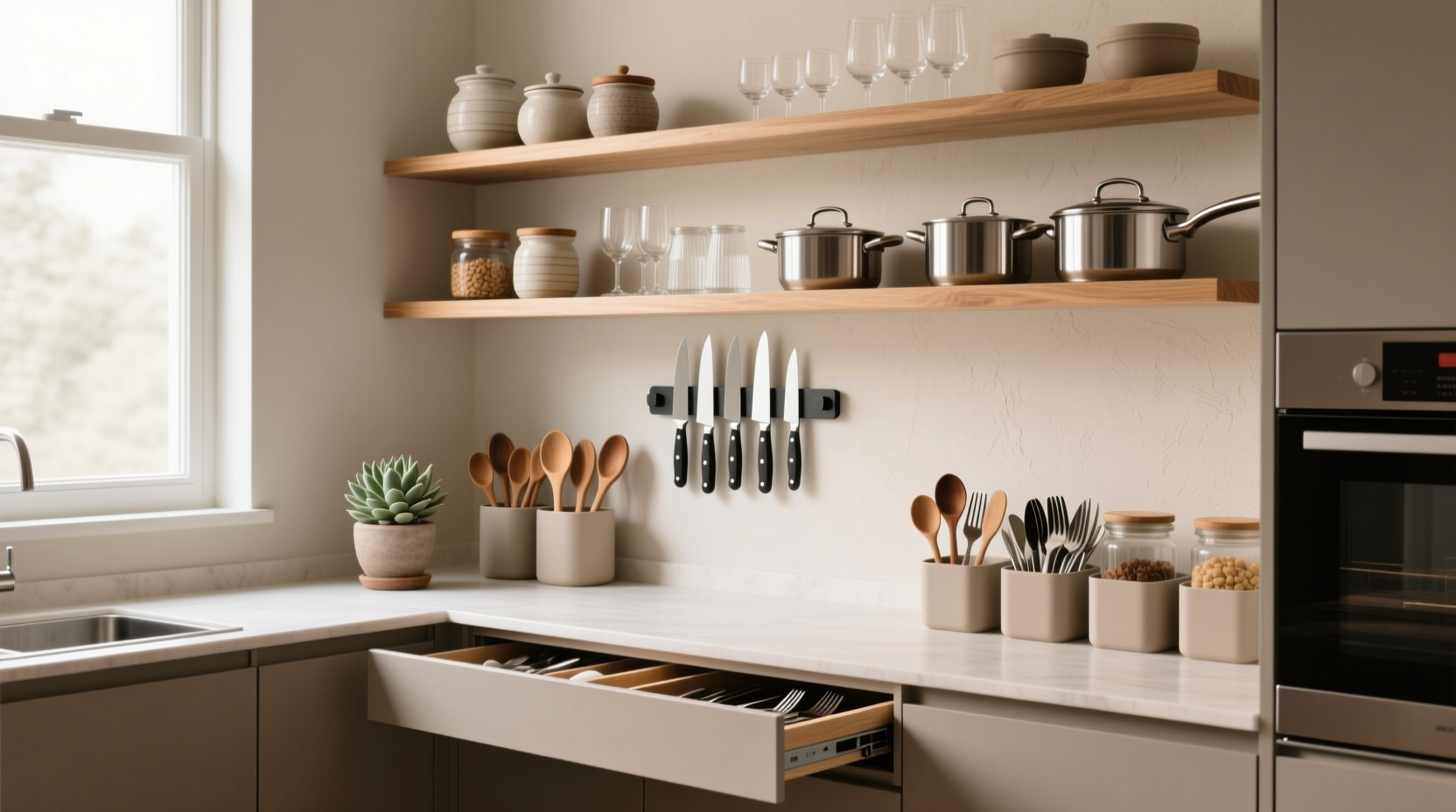 ways to rethink your kitchen storage for less cluttered look