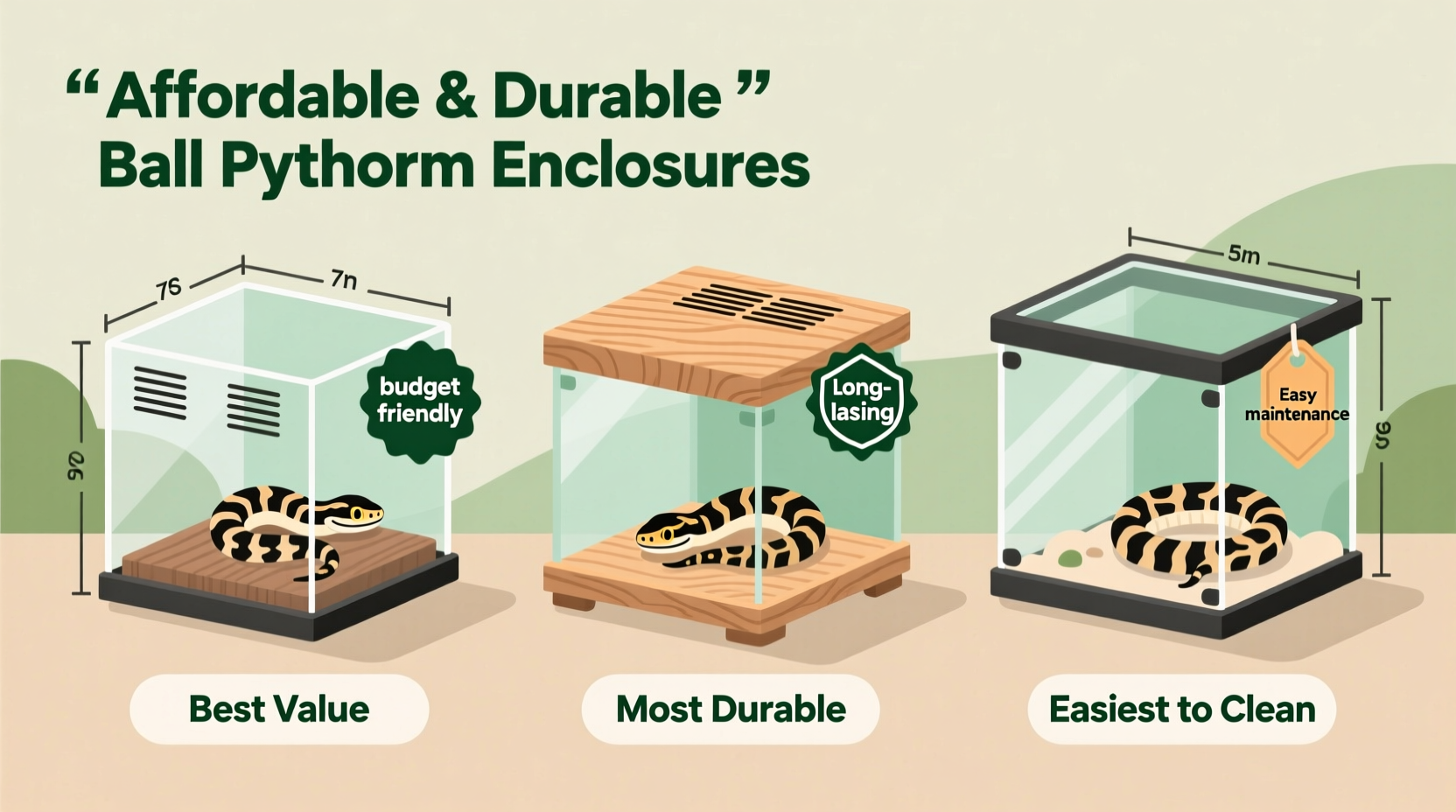 affordable and durable options for the best enclosure for a ball python