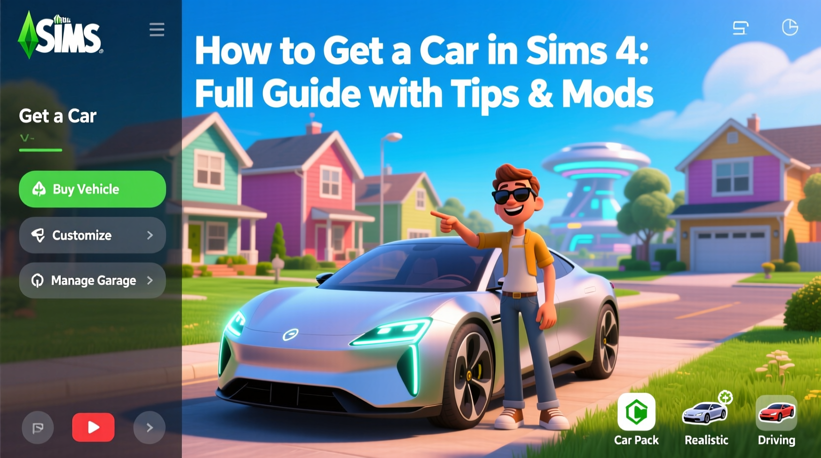 how do you get a car in sims 4