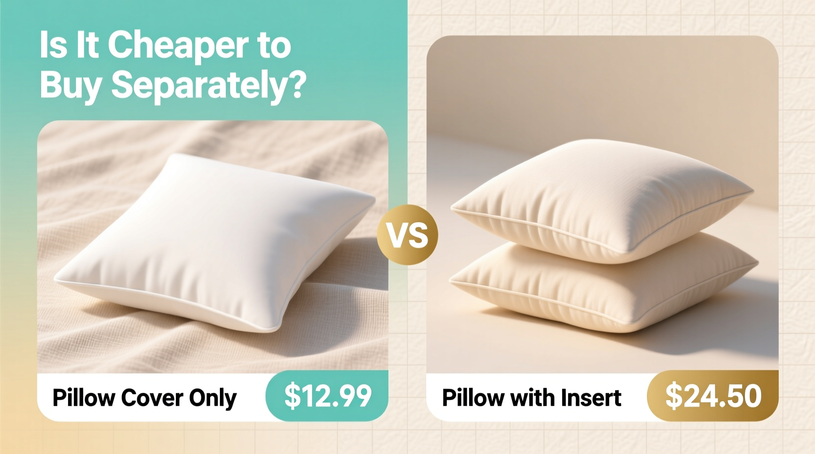 pillow cover vs pillow with insert is it cheaper to buy them separately
