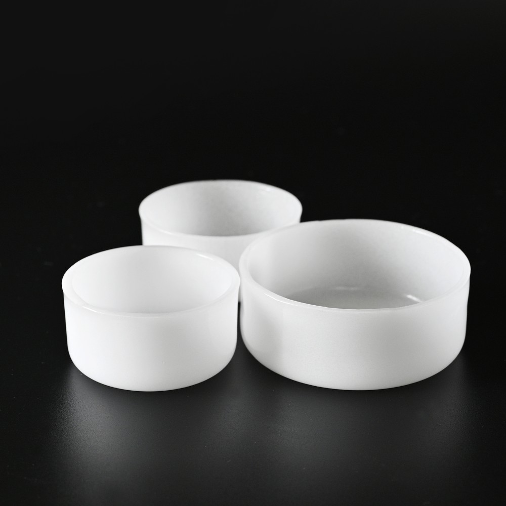 定制高纯度熔融硅胶坩埚不透明实验室使用石英玻璃坩埚 - buy quartz