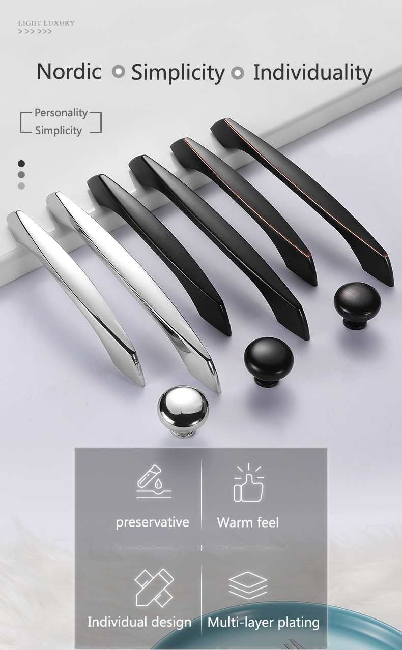 American Style Zinc Alloy 128 MM Cabinet Chrome Wardrobe Drawer Handle //