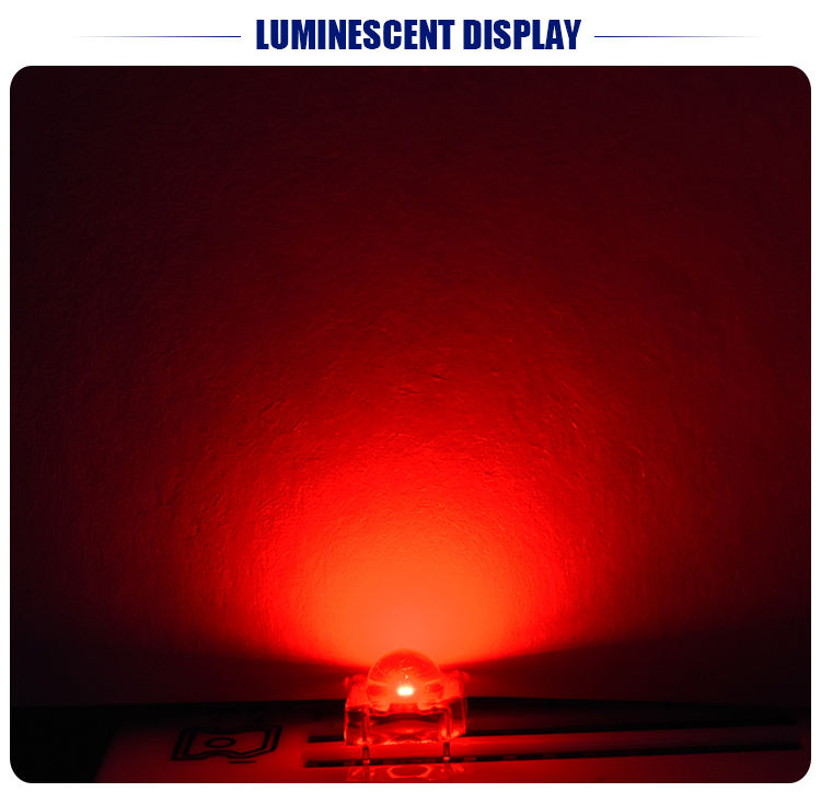 100 X LED 5mm Cupola Superflusso Rosso Piranha LED Insegna Luci - Foto 8