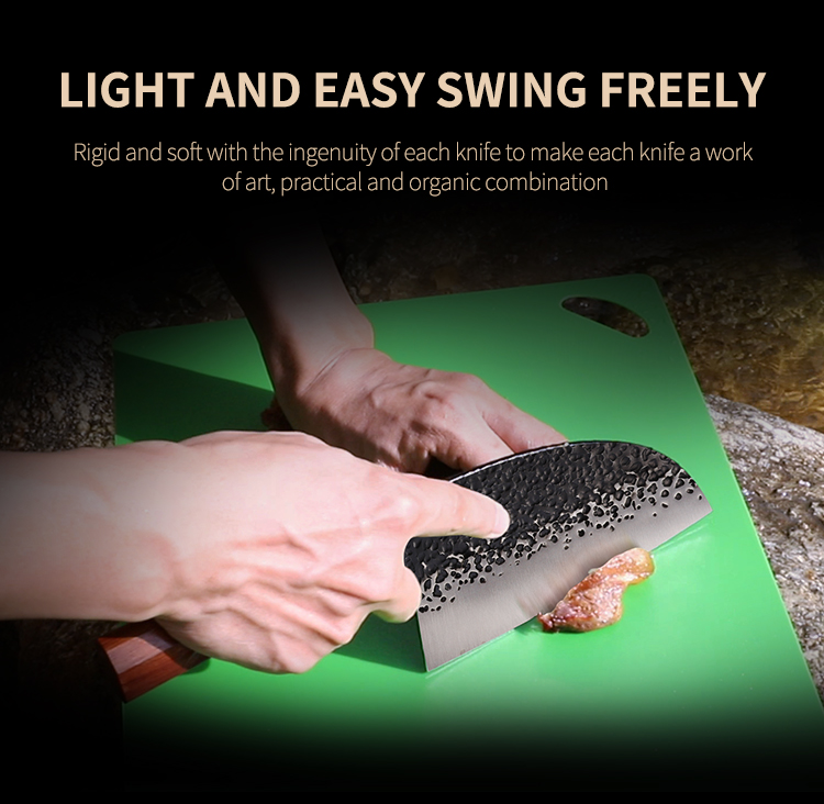 FINDKING 6.5 inch chef chopping knife Kitchen Outdoor Super Sharp Rosewood Handle Cleaver Butcher Knife with Cover