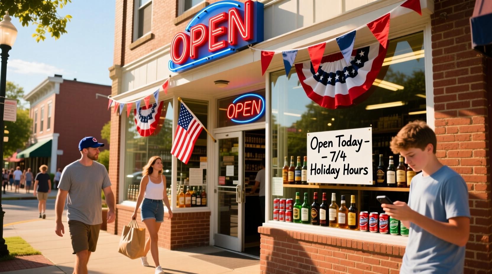 is the liquor store open on 4th of july
