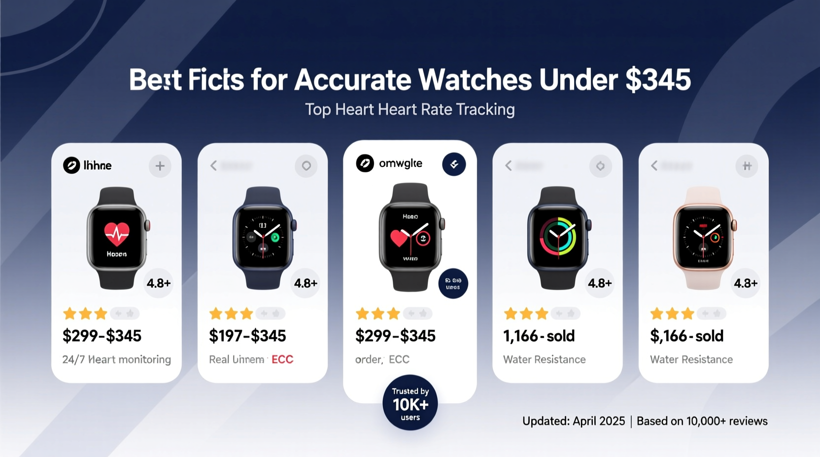 guide to the best watch for heart rate with prices under 345 and 1166 orders