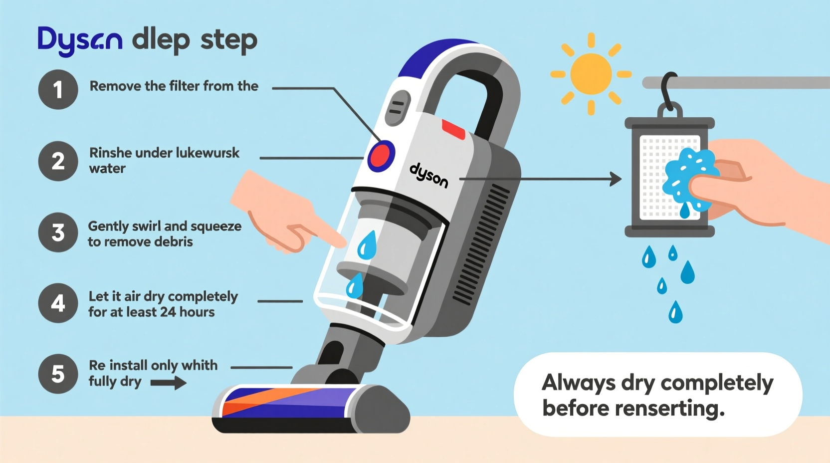 step by step guide to properly washing and maintaining your dyson vacuum filter
