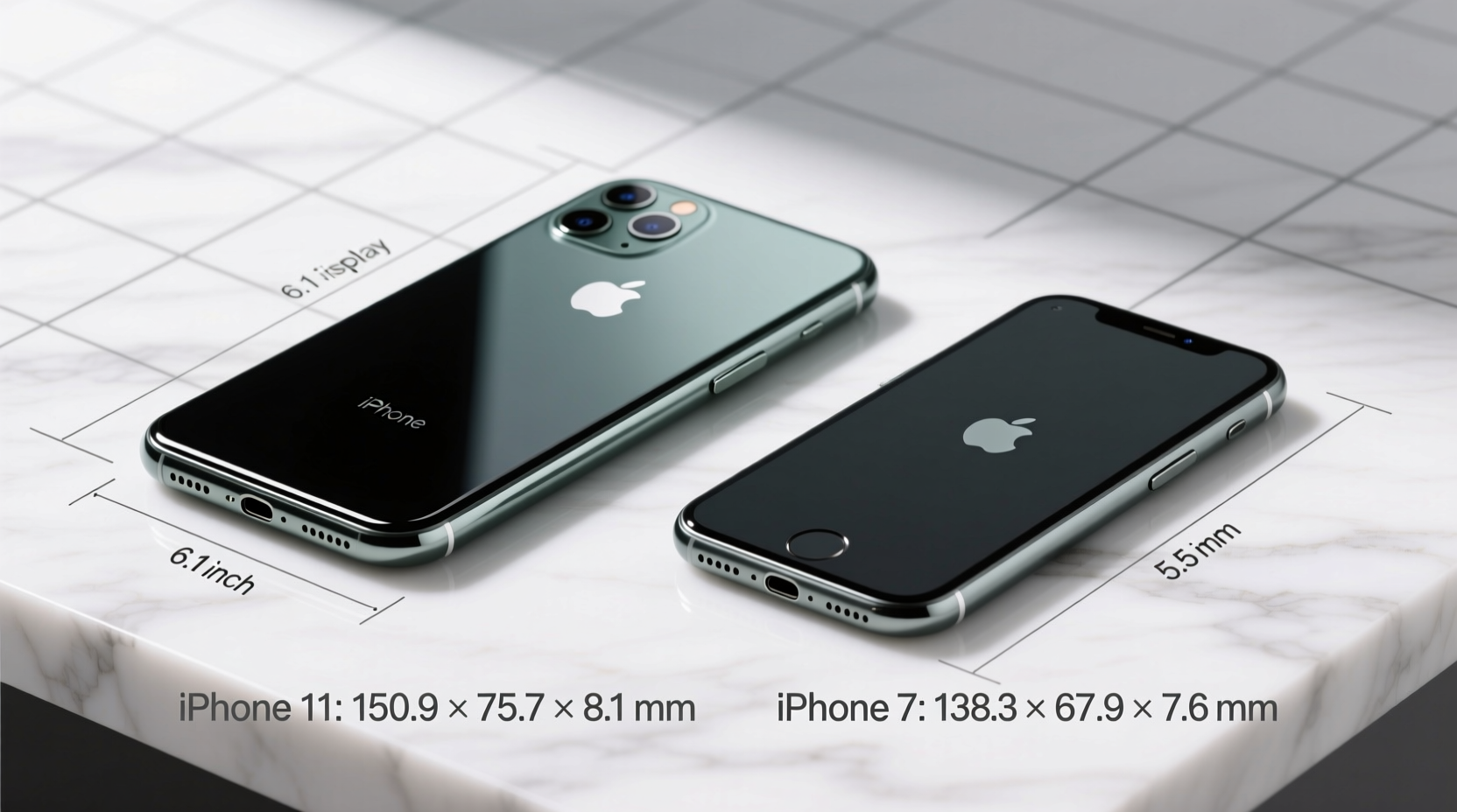 iphone 11 vs iphone 7 dimensions does size really matter