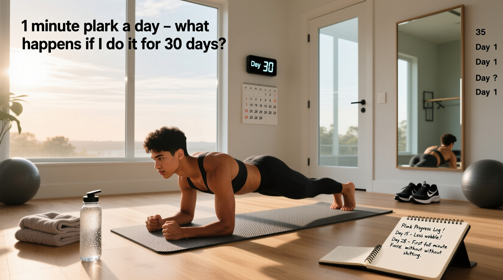 1 minute plank every day for 30 days