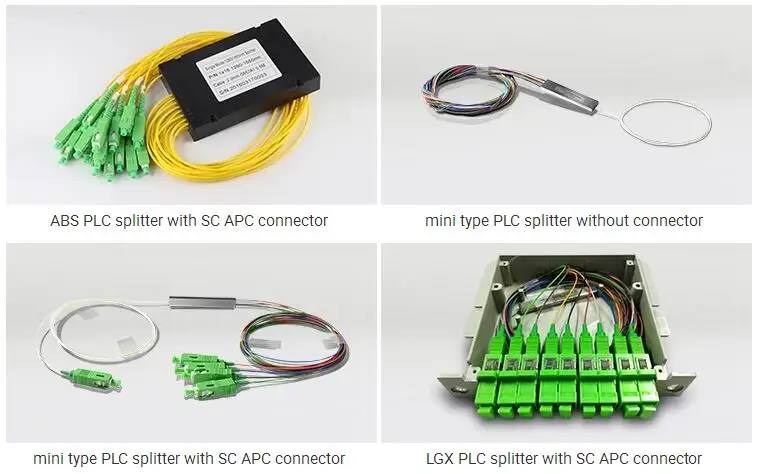 1X4 1x16 1x32 sc upc apc gpon fiber optic plc splitter optical fiber plc