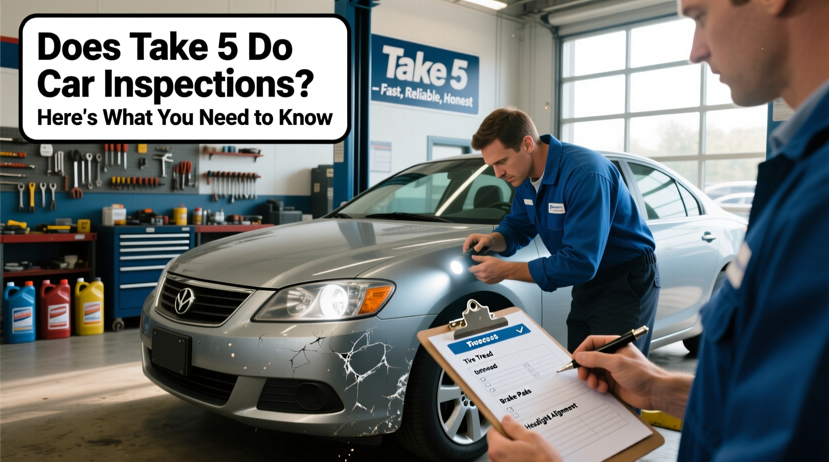 does take 5 do car inspections