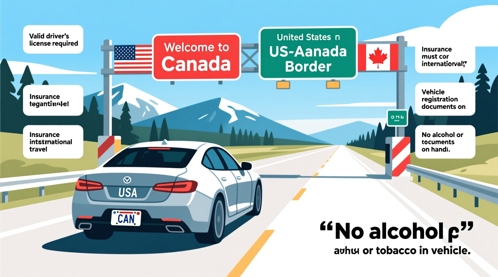 can i take a rental car into canada