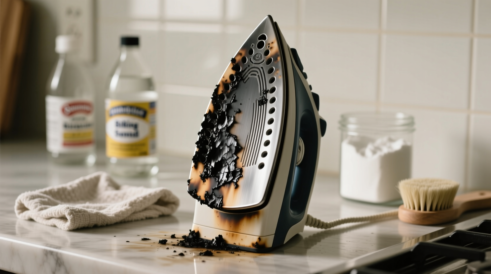 how to clean your scorched iron