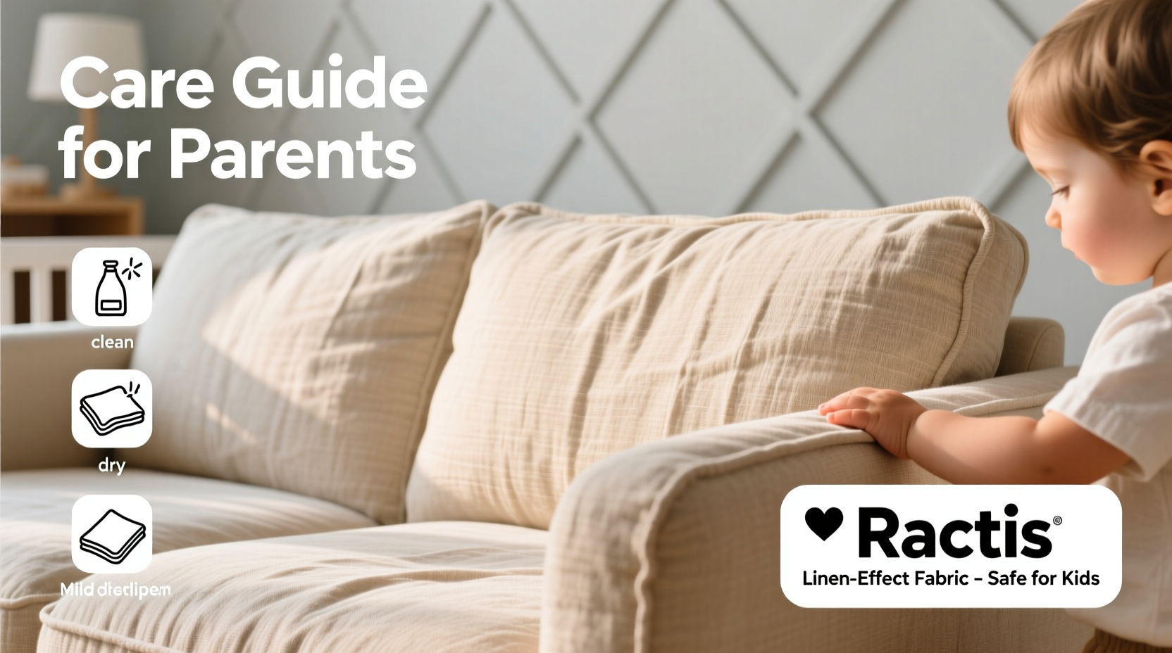 Ractis Linen-Effect Fabric Cleaning Guide for Parents