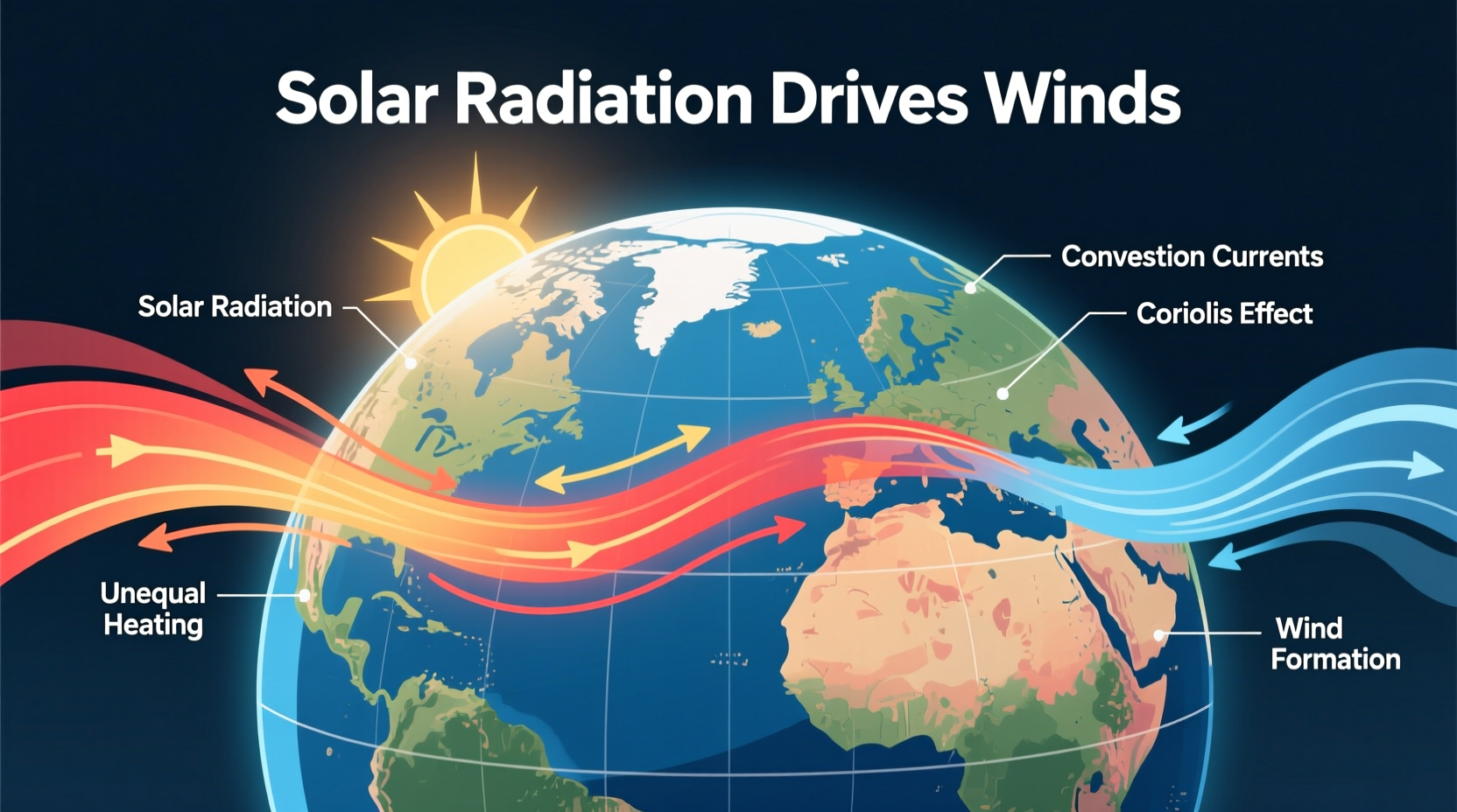 solar radiation drives winds understanding the science behind it