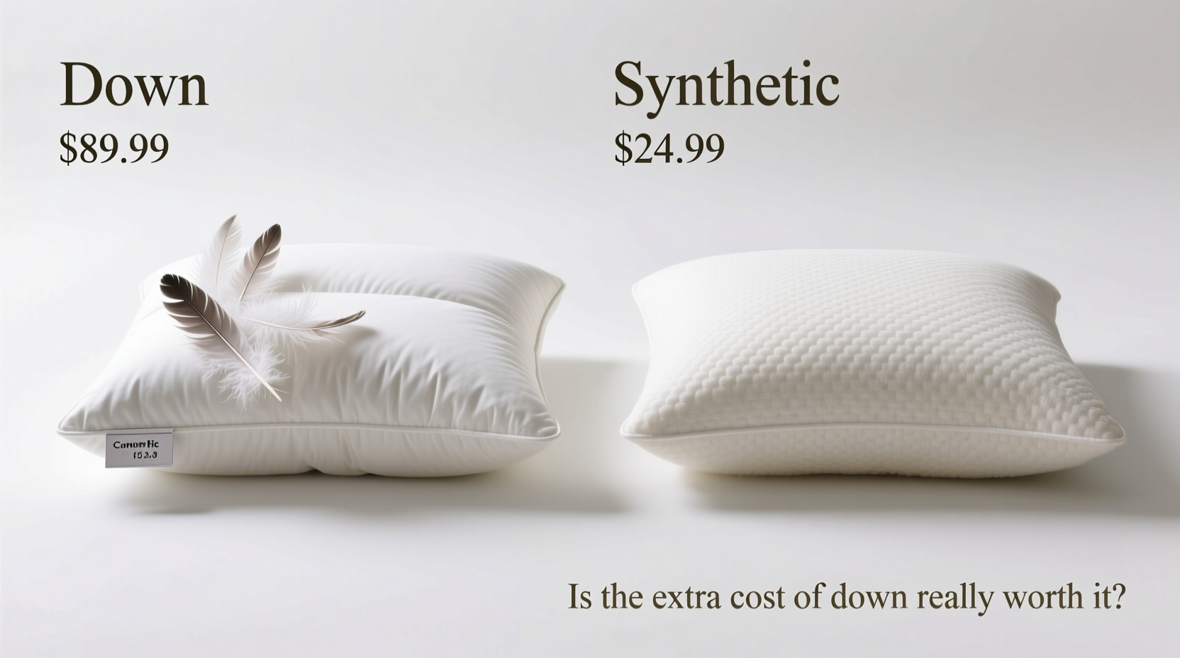 down vs synthetic pillow insert is the extra cost of down really worth it