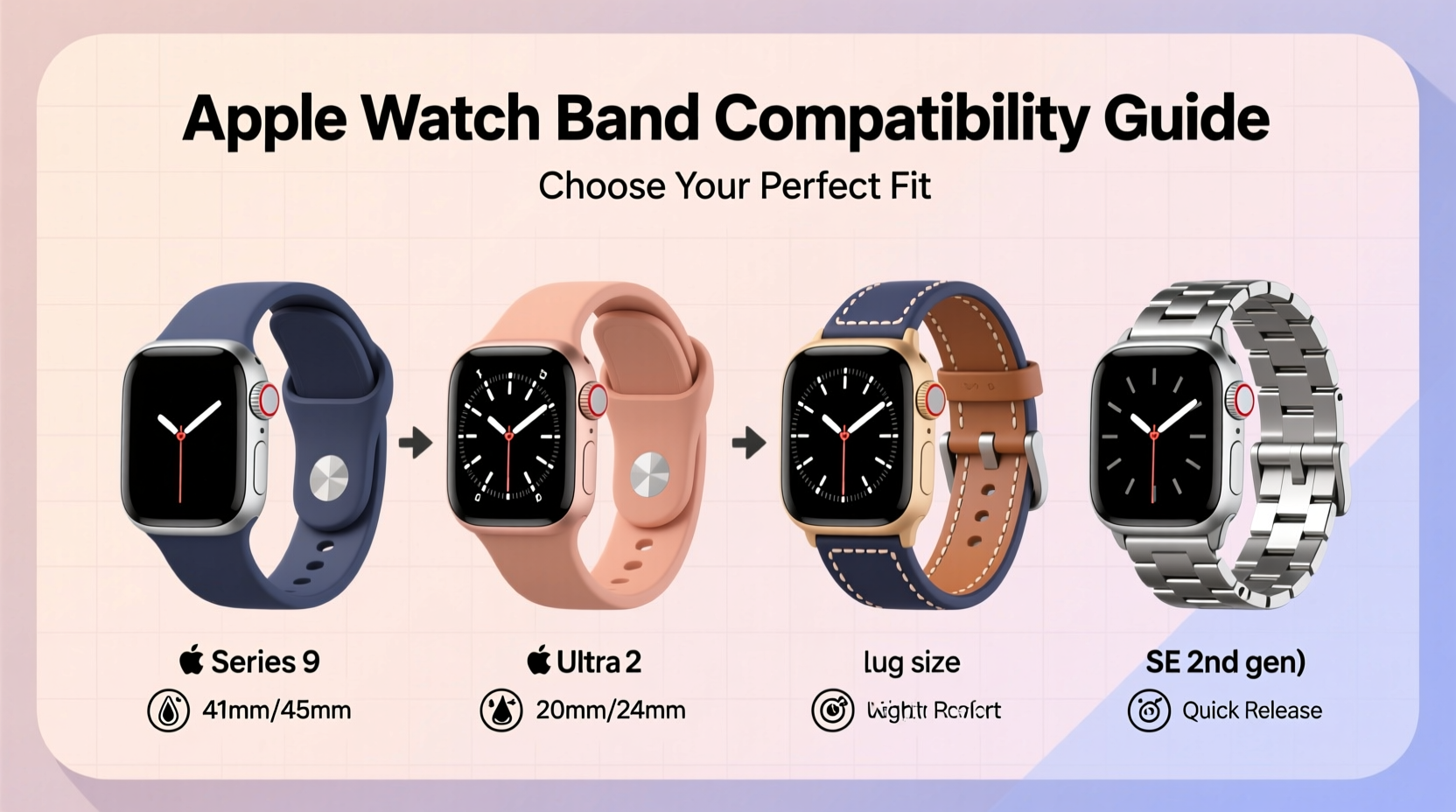 how to choose the perfect compatible bands for your specific iwatch model