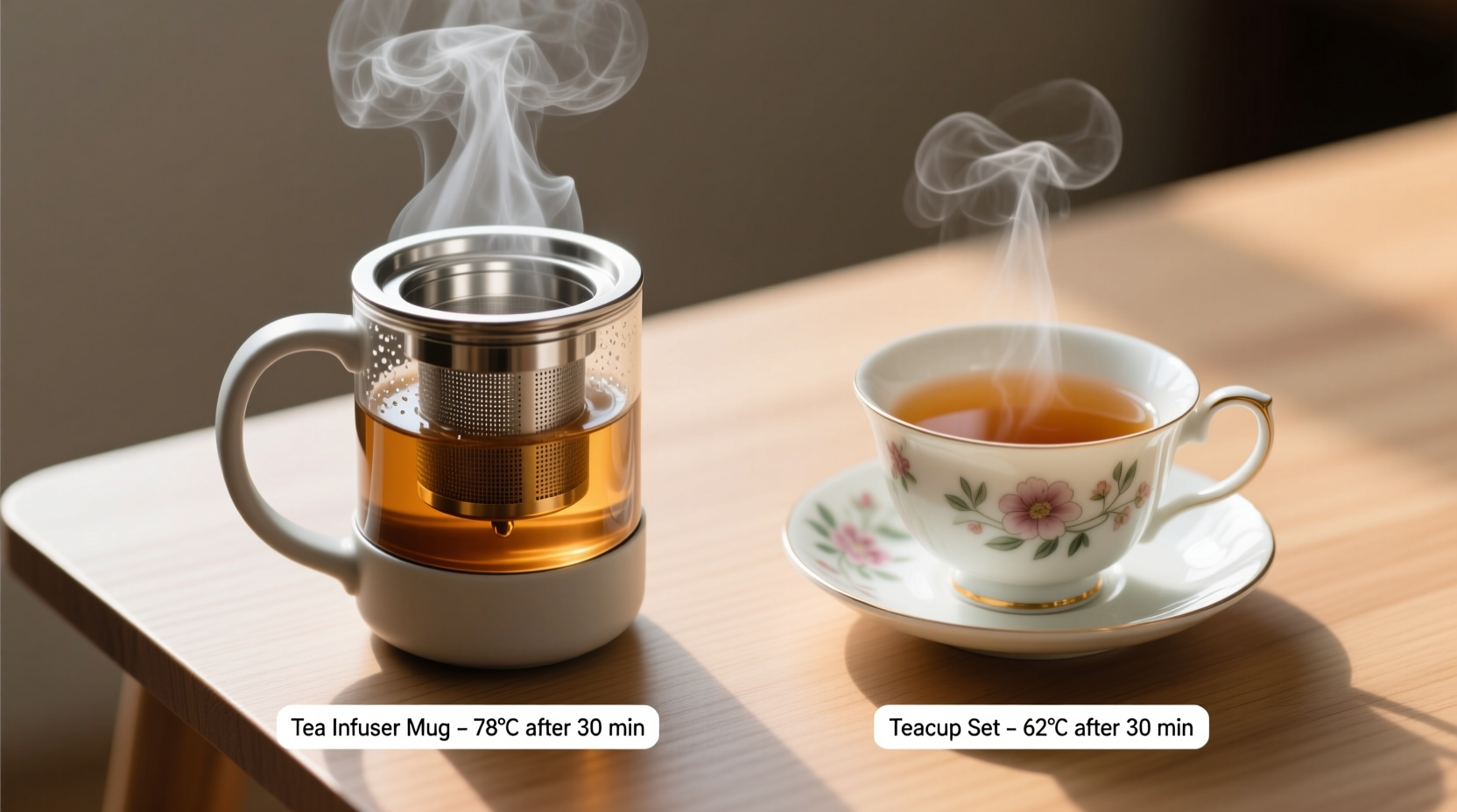 tea infuser mug vs teacup set which one actually keeps your tea hotter longer