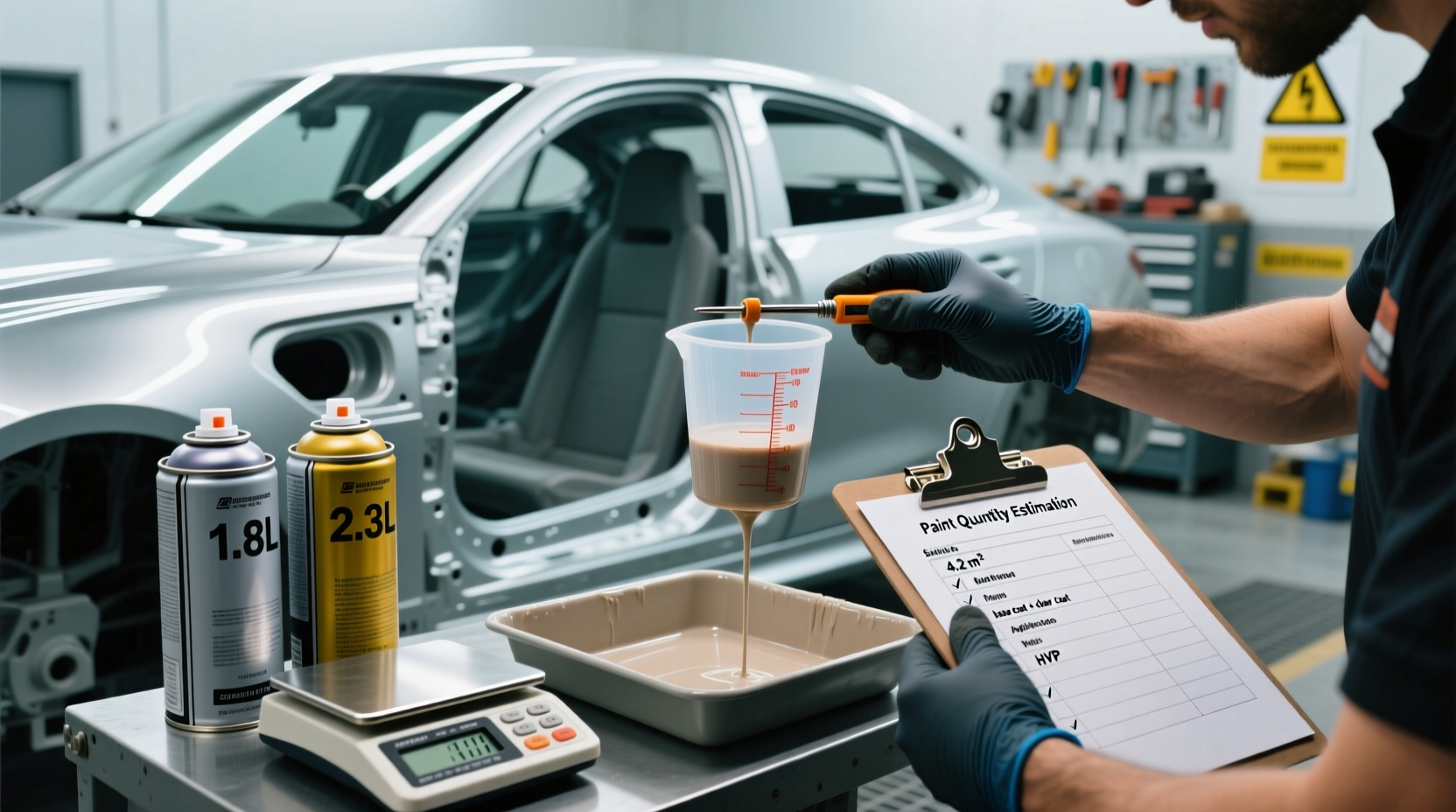 how much paint is needed to paint a car