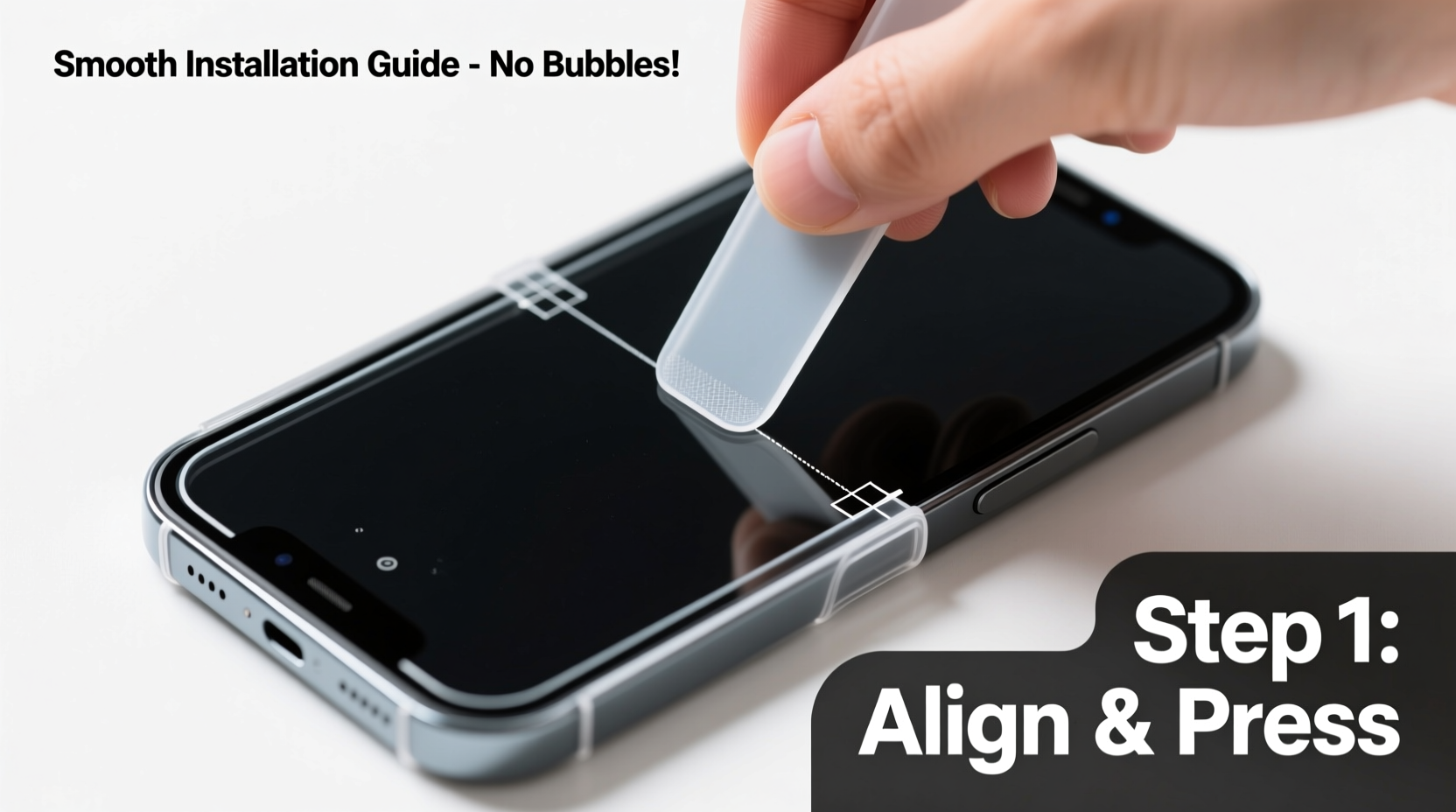 step by step guide to installing a flexible phone guard smoothly and bubble free