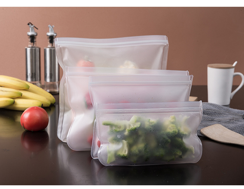 Reusable Gallon Storage Bags LEAKPROOF Food Freezer Bags for Marinate Meats Fruit Cereal Travel Items Home Organization