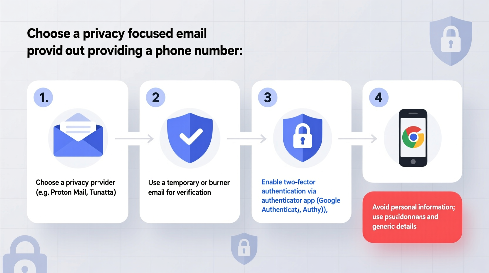 how to securely create an email account without providing a phone number