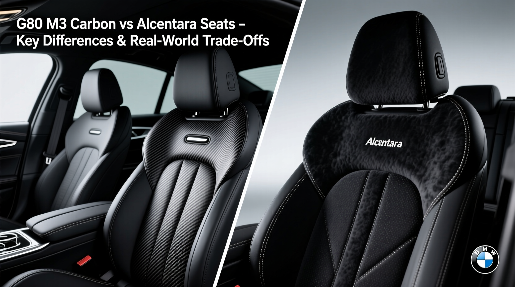 g80 m3 carbon vs alcantara seats