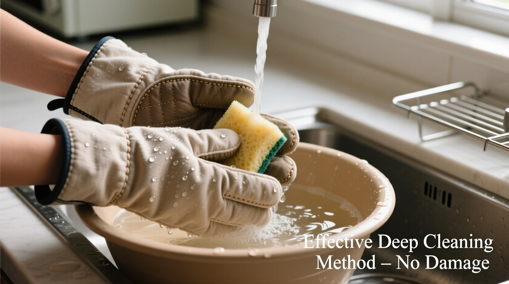 effective methods to deep clean cloth microwave gloves without damaging them