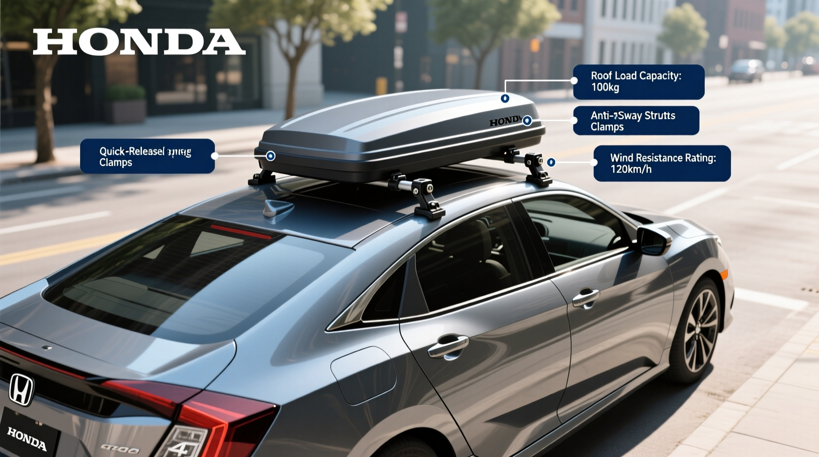 civic sedan roof box install