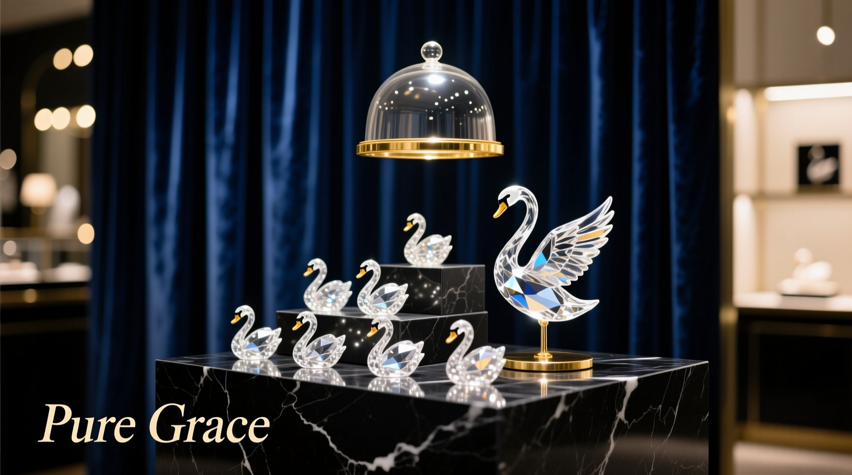 creative ways to showcase small crystal swan gifts in your product display for maximum impact