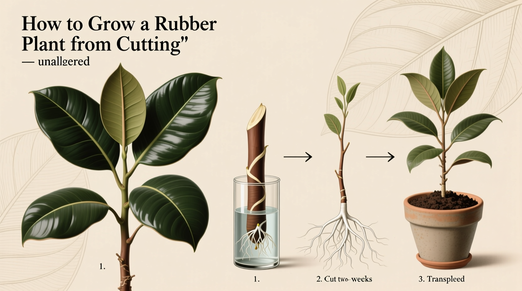 how to grow a rubber plant from cutting