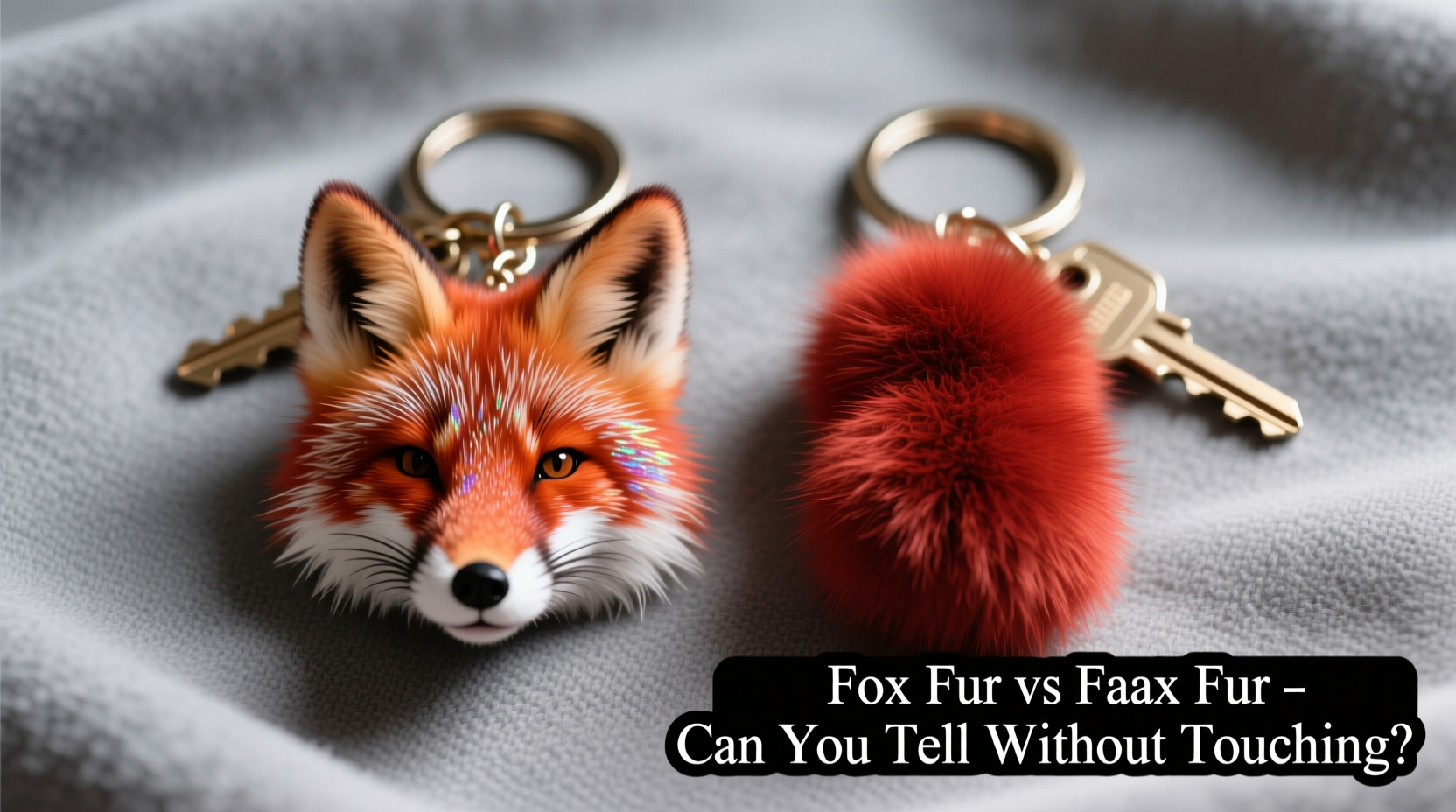 fox fur vs faux fur keychain can anyone actually tell the difference without touching it 3