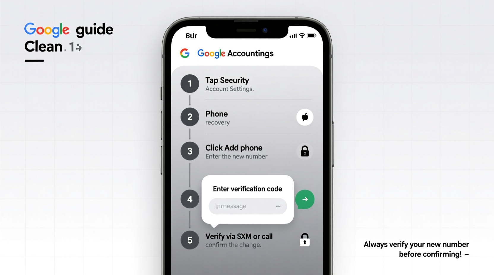 step by step guide to safely update your phone number on a google account