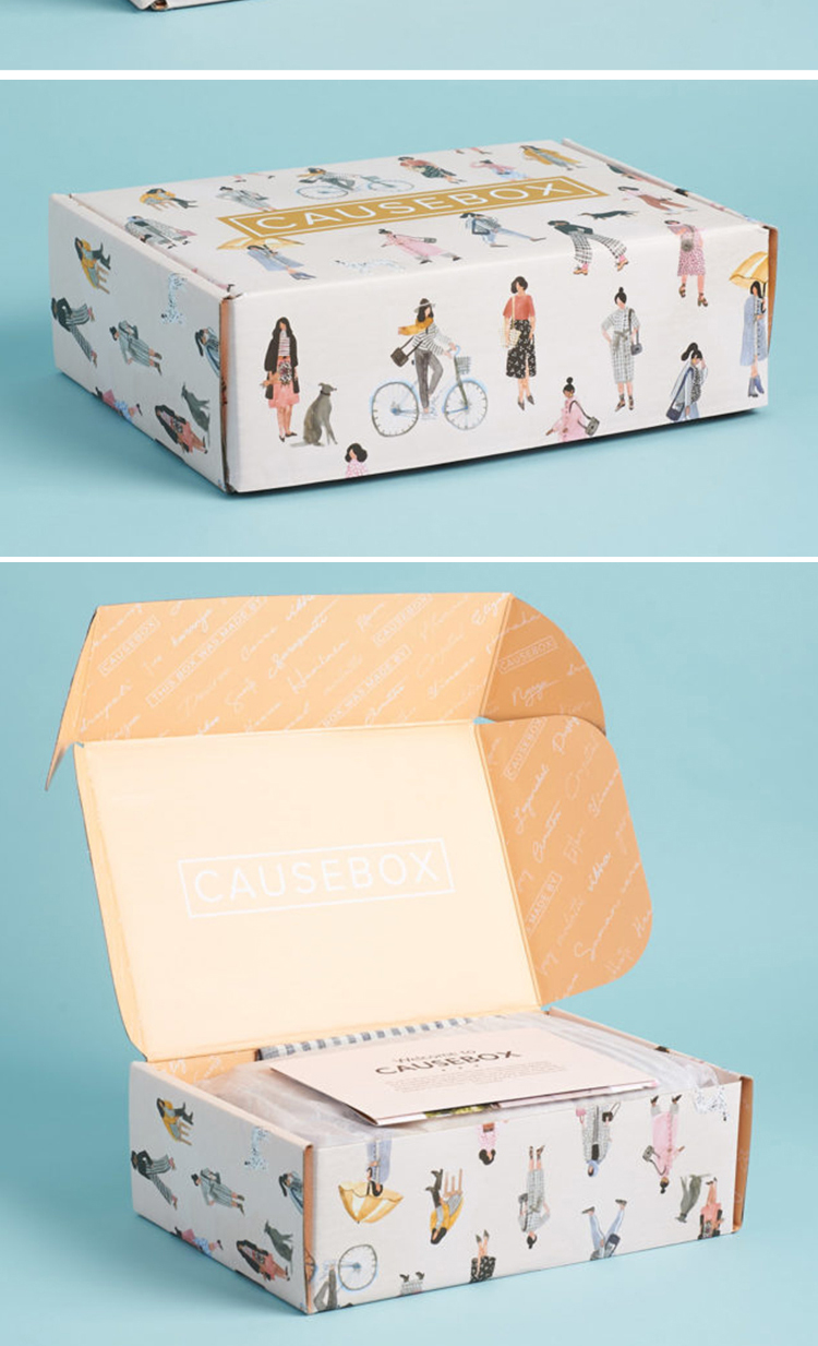 Custom Logo Corrugated Paper Cardboard Packaging Mailer Subs<i></i>cription Shipping Gift Box For Notebook