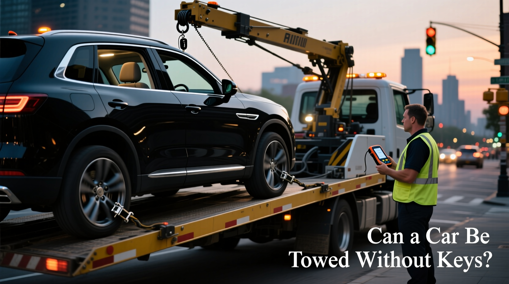 can a car be towed without keys