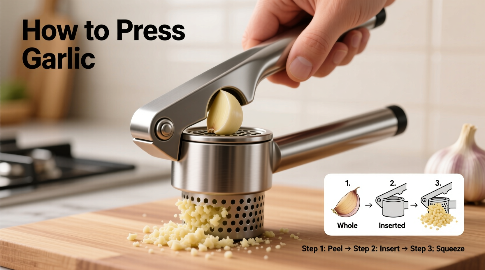 how to press garlic