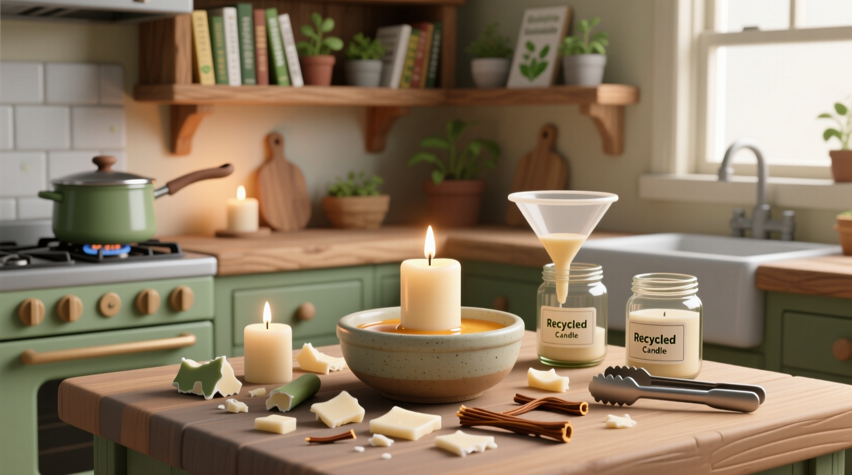 how to recycle your candle scraps