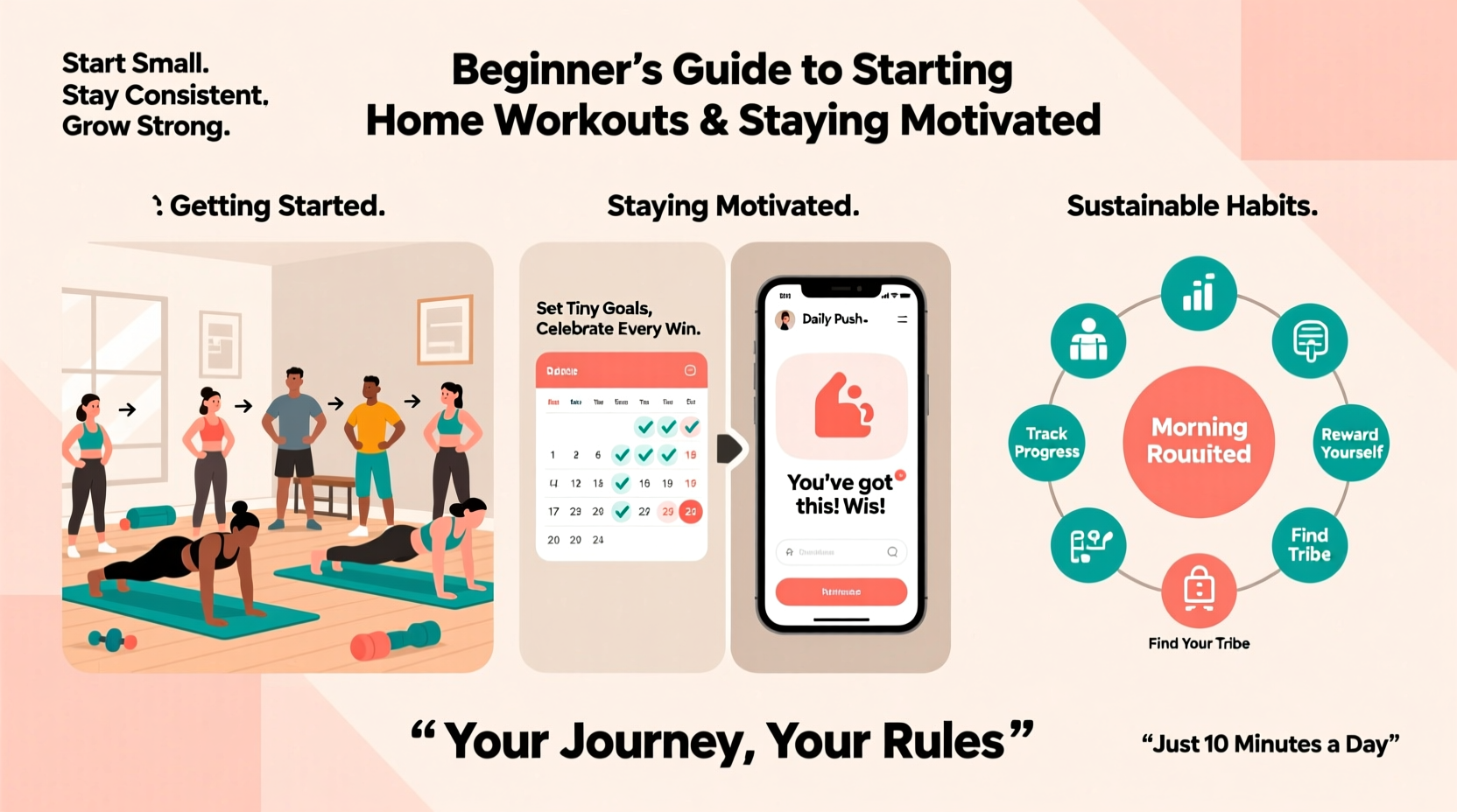 effective strategies to start working out at home for beginners and stay motivated