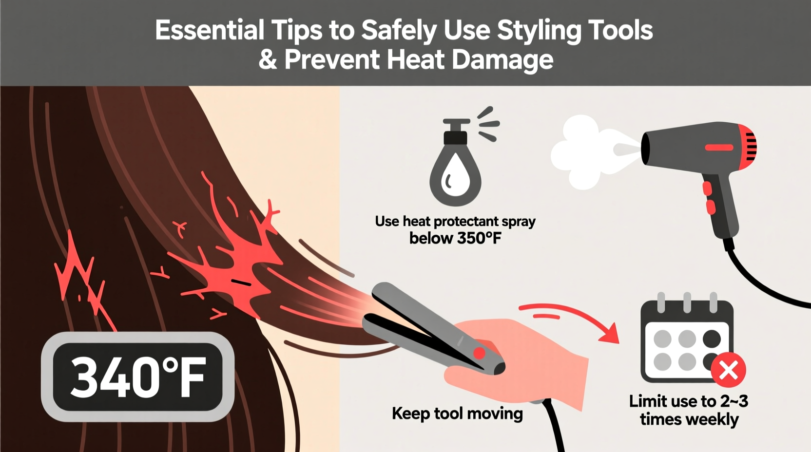 essential tips to safely use styling tools and prevent heat damage to your hair
