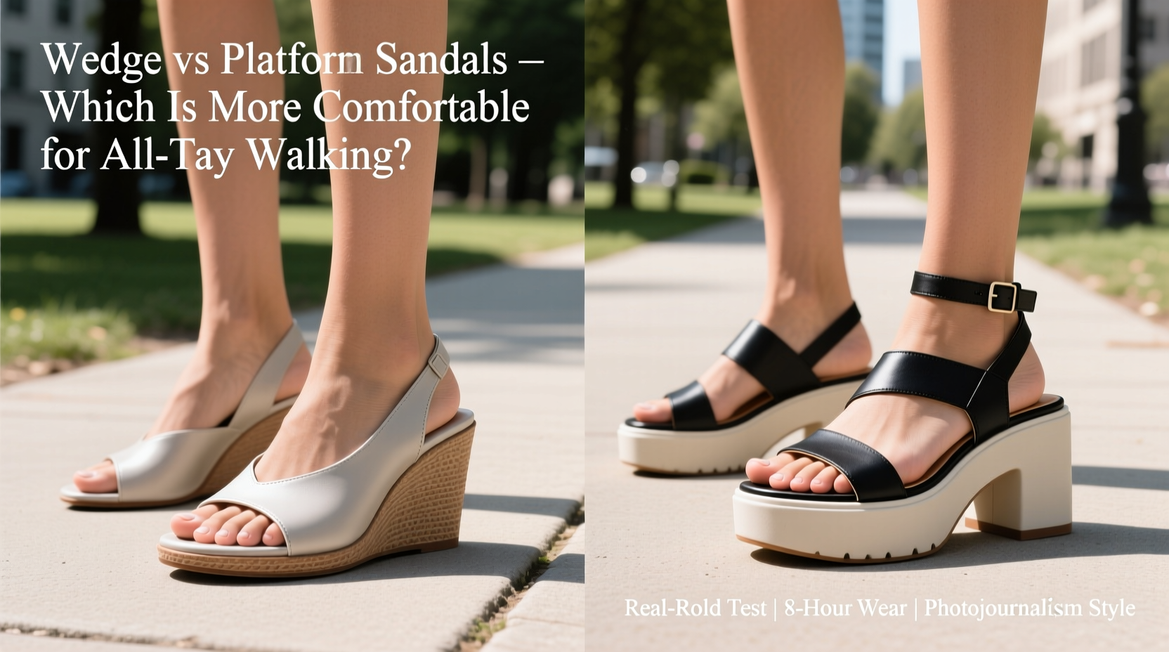wedge vs platform sandals which are actually comfier for walking all day